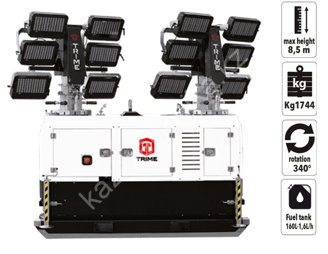 Передвижная мачта освещения TRIME X-Double 12х320 светодиодная