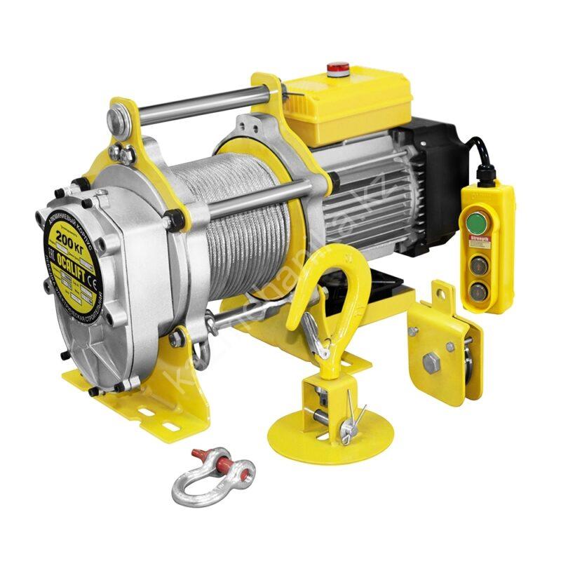 Лебёдка СКОРОСТНАЯ OCALIFT TSA 200/400кг 60м 220в (модель 500кг) (алюминиевый корпус)