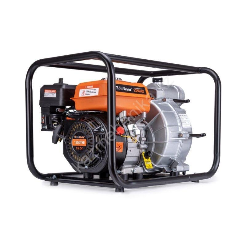 Мотопомпы FoxWeld Мотопомпа бензиновая FoxWeld 1350T80 для грязной воды купить в России