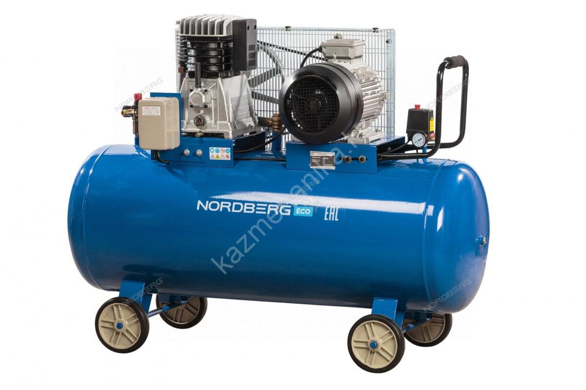 Компрессор поршневой с ременным приводом, объем 300 л NORDBERG ECO NCE300/1050 купить в России