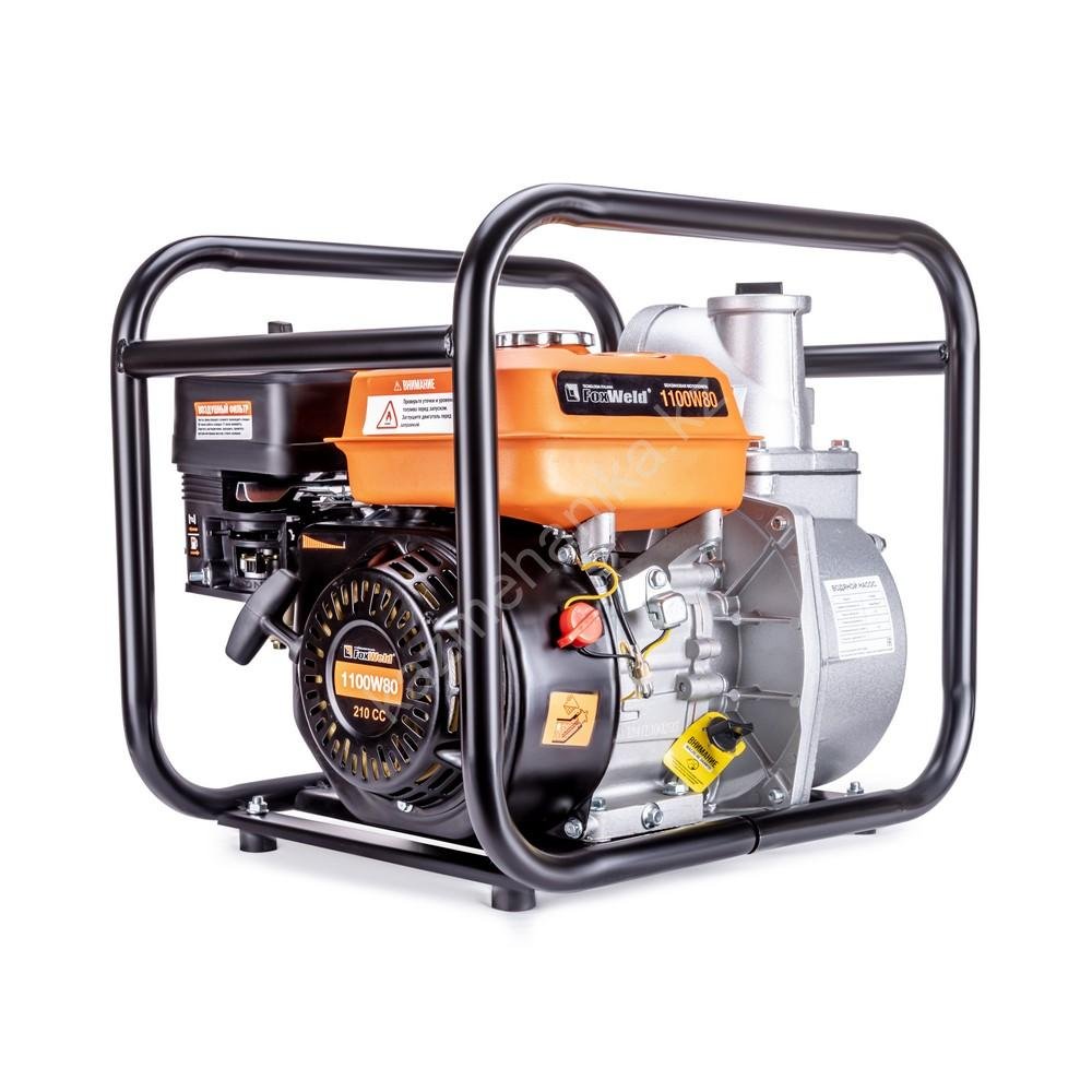 Мотопомпы FoxWeld Мотопомпа бензиновая FoxWeld 1100W80