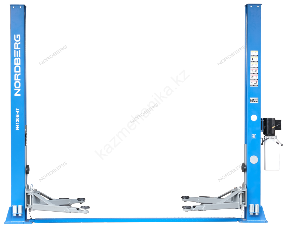 Подъемник двухстоечный 4 т, 220 В, синий NORDBERG N4120B-4B_220