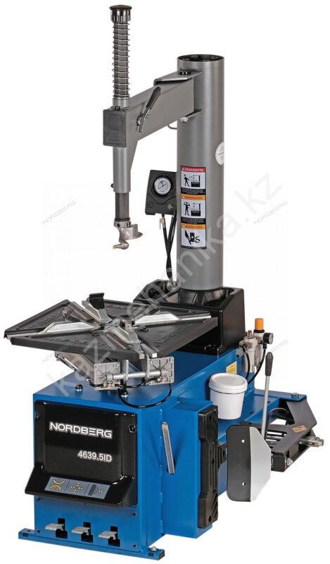 Станок шиномонтажный 220V п/автомат, односкоростн, стол с накладками, синий NORDBERG 4639,5ID(B) 220 купить в России