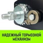 Лебедка ручная барабанная с тормозом HITCH HWB 1100, 1100 кг, канат 10 м