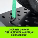 Ремень стяжной автовозный HITCH REGULAR 50мм STF 400DaN 3000кг 5м контроллер 750мм поворотные J-крюк