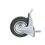 Колесо поворотное SCtB 63 160 мм резина с болтом и тормозом (F)