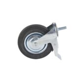 Колесо поворотное SCtB 80 200 мм резина с болтом и тормозом (F)