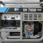Генератор дизельный 7,0 кВт 220В с электростартером и колесами TOR KM7000D
