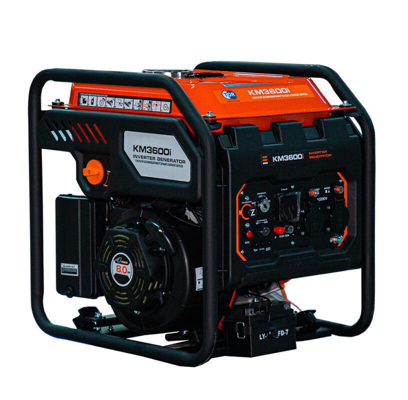 Генератор бензиновый инверторный 3,6 кВт 220В 15 л с электростартером TOR KM3600i