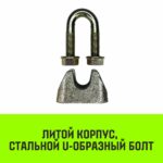 Зажим канатный оцинкованный DIN 1142 HITCH, 34 мм