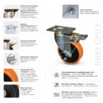 Колесо большегрузное полиуретановое RONEL RN01 CPU 125 F