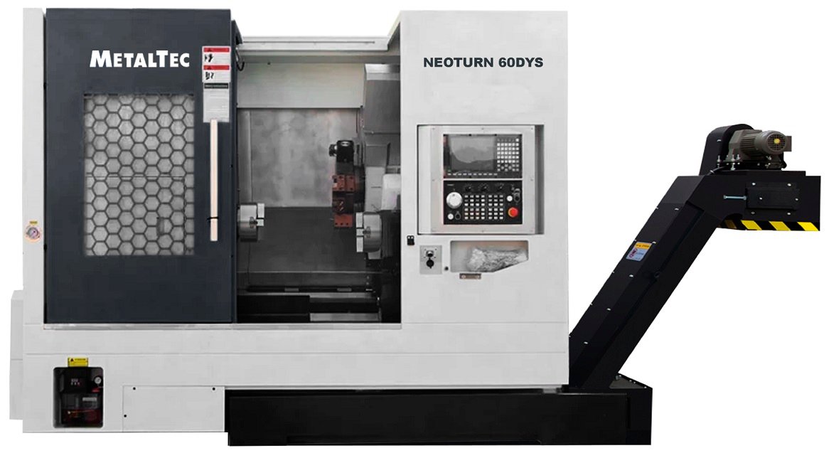 MetalTec NeoTurn 60DYS (Syntec) — Токарный станок ЧПУ с наклонной станиной и противошпинделем