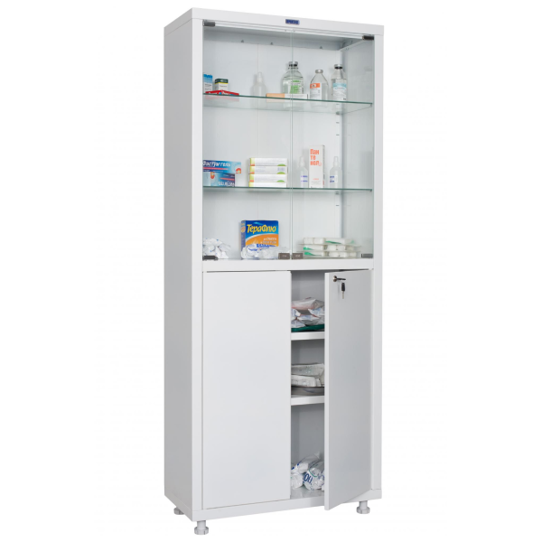 Медицинский двухстворчатый шкаф HILFE МД 2 1670/SG