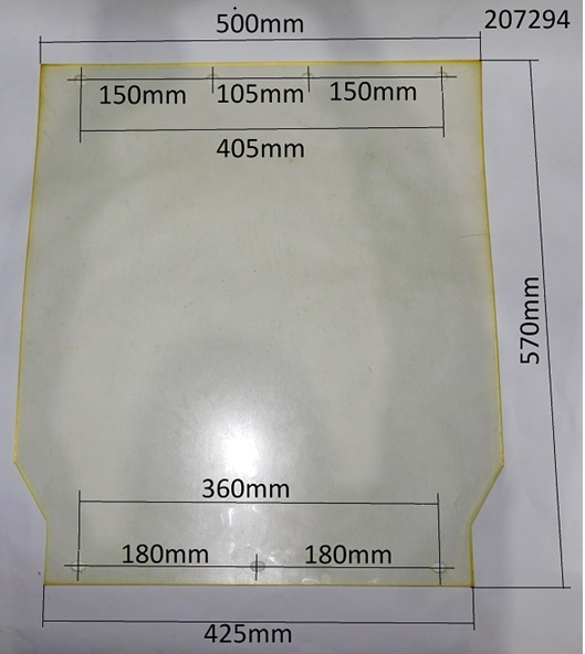 Коврик полиуретановый для TSS-WP100TH/TL (570х500х5)