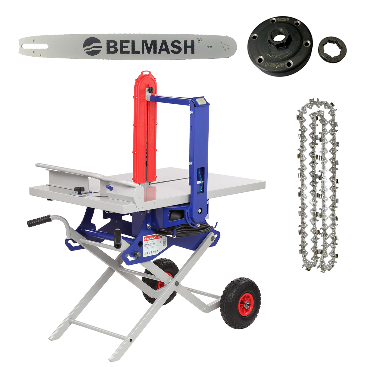 Комплект BELMASH MCS-500: станок, цепь, звездочка, шина